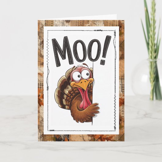 Carte Drôle d'humour de Thanksgiving Dinde  (Devant)
