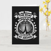 Carte Drôle dicton pour capitaine de bateau et marin (Fleur jaune)