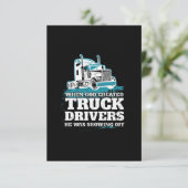 Carte Drôle Dieu Créé Conducteurs Camion Montrer (Debout devant)
