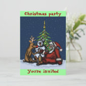 Carte drôle d'invitation d'art de bande dessinée (Debout devant)