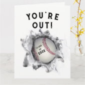 Carte Drôle Diplôme de Baseball (Fleur jaune)