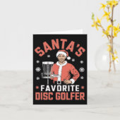 Carte Drôle Disque Golf Noël Hommes Noël Disque de Noël  (Fleur jaune)