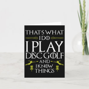 Carte Drôle Disque Golf T Shirt C'est ce que je fais Je