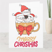 Carte Drôle Dit Joyeux Chat de Noël Mug Personnalisé (Devant)