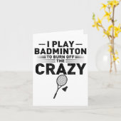 Carte Drôle Dit Pour Les Joueuses De Badminton Femmes Ho (Fleur jaune)