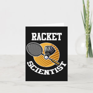 Carte Drôle Dminton Joueur Chemise Racket Scientifique D