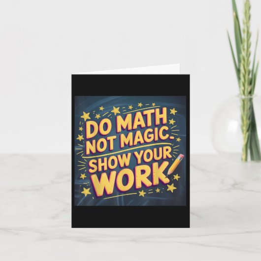 Carte Drôle Do Math Pas Magique Enseignant Retour À L'Éc (Devant)