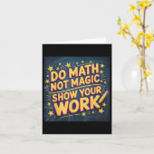 Carte Drôle Do Math Pas Magique Enseignant Retour À L'Éc (Fleur jaune)