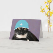 Carte Drôle Docteur Chat Surgeon Se Bien (Fleur jaune)