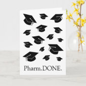 Carte Drôle Docteur en Pharmacie (PharmD) Graduation (Fleur jaune)