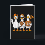 Carte Drôle d'oie idiote Canard Football Automne Match d<br><div class="desc">Drôle d'oie idiote Canard Football Jour de Match de Football d'Automne Cheer</div>