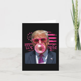 Carte Drôle Donald Trump Bubble Gum rose 4 juillet Ame