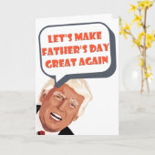 Carte Drôle Donald Trump Fête des pères (Fleur jaune)