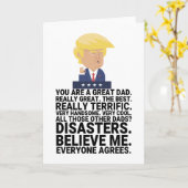 Carte Drôle Donald Trump Fête des pères (Fleur jaune)