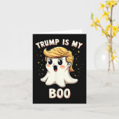 Carte Drôle Donald Trump Ghost Parti d'Halloween Éffraya (Fleur jaune)