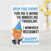 Carte Drôle Donald Trump Joyeux anniversaire (Fleur jaune)