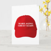 Carte Drôle Donald Trump MAGA Anniversaire : Rendre le v (Fleur jaune)