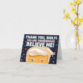 Carte Drôle Donald Trump Merci à thème (Fleur jaune)