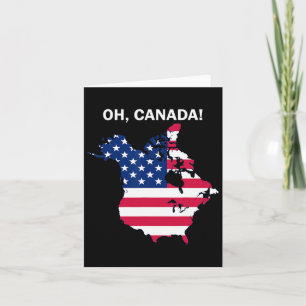 Carte Drôle Donald Trump Oh Canada Drapeau américain amé