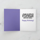 Carte Drôle Drama Chat - Je ne peux même pas Anniversair (Intérieur)