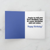 Carte Drôle Drama Chat - Je ne peux même pas Anniversair (Intérieur)