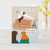 Carte Drôle Dramatique à l'anniversaire (Fleur jaune)