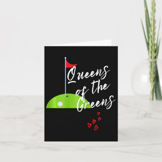 Carte Drôle Drôle Dames Golf Verts Femmes Reines Aimer G (Devant)