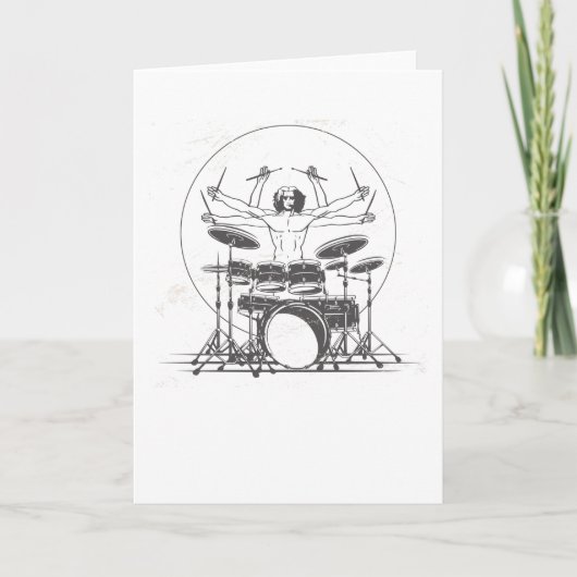 Carte Drôle Drummer Drums Cadeau (Devant)