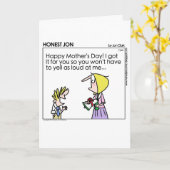 Carte drôle du jour de mère (Fleur jaune)