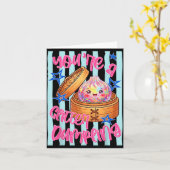 Carte Drôle Ed Un Dumpling Mignon Dumpling Enfants Fille (Fleur jaune)
