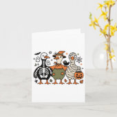 Carte Drôle Éffrayant Halloween Ghost Treat or (Fleur jaune)