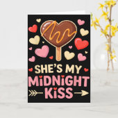 Carte Drôle Elle est mon baiser de minuit Saint-Valentin (Fleur jaune)