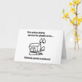 Carte Drôle en ligne Dating Ghost Halloween (Fleur jaune)