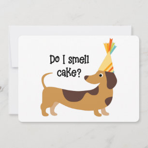 Carte Drôle Est-Ce Que Je Sens Gâteau Chien D'Anniversai