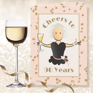 Carte Drôle et Classy 90th Birthday Card pour elle