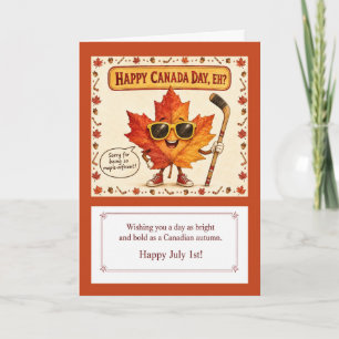 Carte drôle et mignonne pour la fête du Canada le