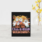 Carte Drôle Êtes-vous Fall O Ween Directions Professeur  (Fleur jaune)