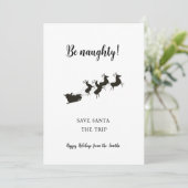 Carte Drôle être coquin Noël Père Noël (Debout devant)