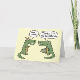 Carte Drôle Ex Mari Alligator Purge