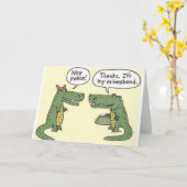 Carte Drôle Ex Mari Alligator Purge (Fleur jaune)