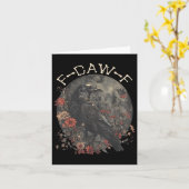 Carte Drôle F Caw F Raven Bird Dit Graphique (Fleur jaune)