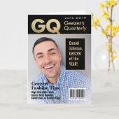 Carte Drôle Fake Geezers Magazine Couverture photo (Fleur jaune)