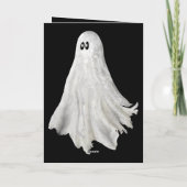 Carte Drôle Fantôme D'Halloween Dessin Passé (Dos)