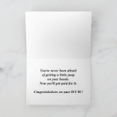 Carte Drôle Femme DVM Graduate Western Félicitations (Intérieur)