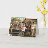 Carte Drôle Femme DVM Graduate Western Félicitations (Fleur jaune)