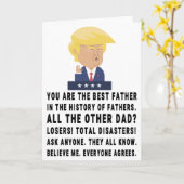 Carte Drôle Fête des pères de Trump (Fleur jaune)