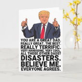 Carte Drôle Fête des pères de Trump (Fleur jaune)