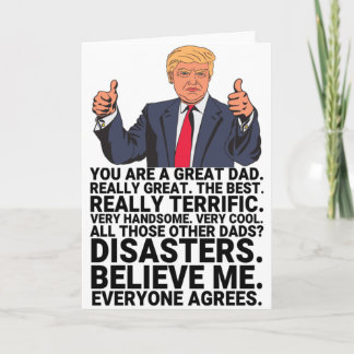 Carte Drôle Fête des pères de Trump