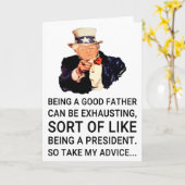 Carte Drôle Fête des pères de Trump (Fleur jaune)