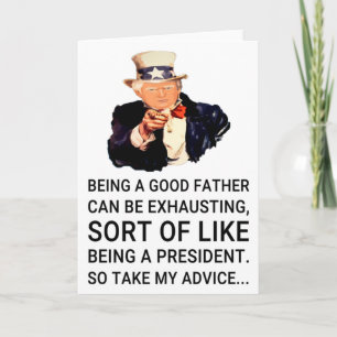 Carte Drôle Fête des pères de Trump